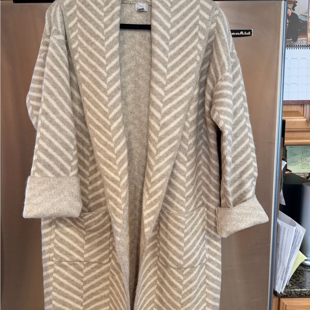 a new day Cream Chevron Cardigan